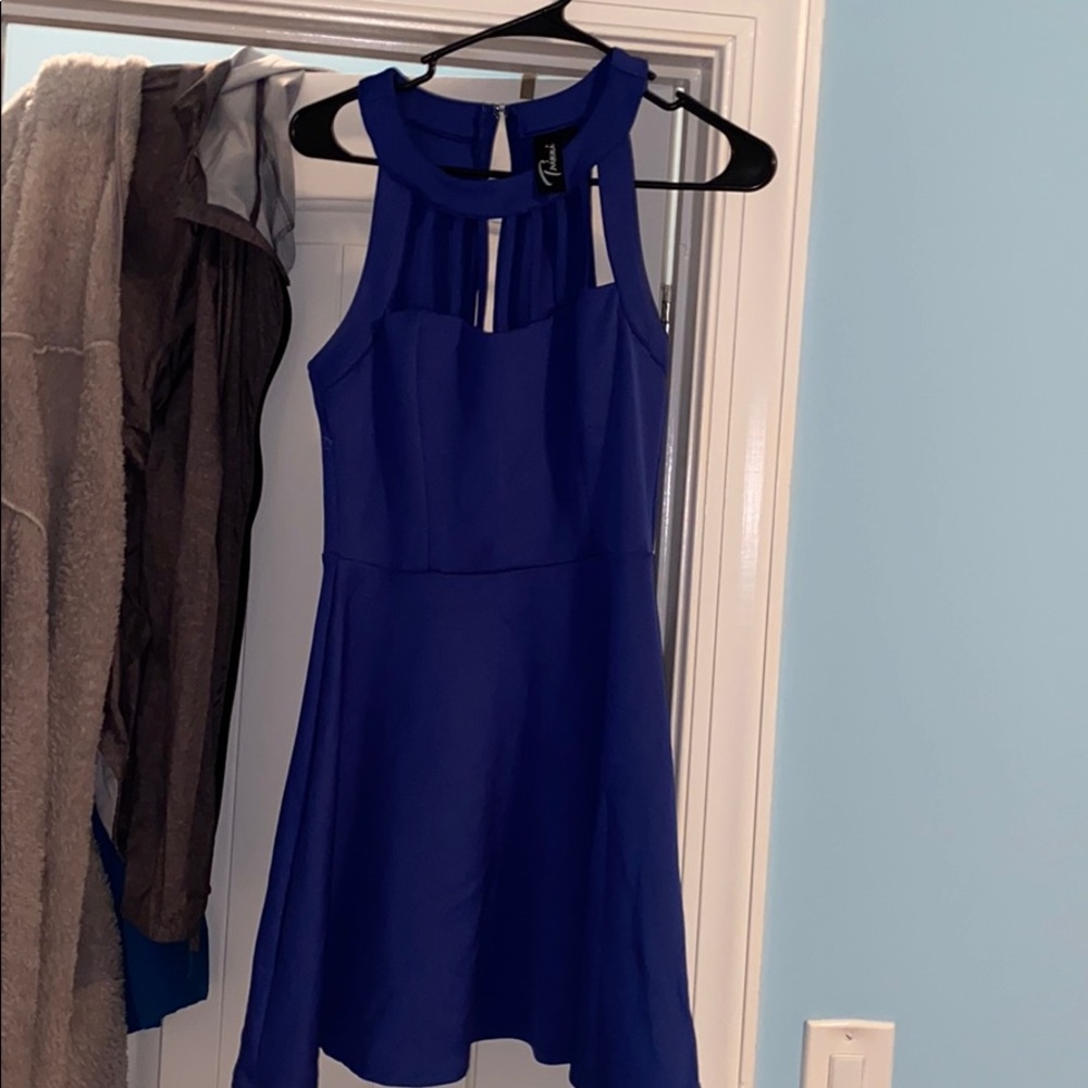 Blue cocktail dress
